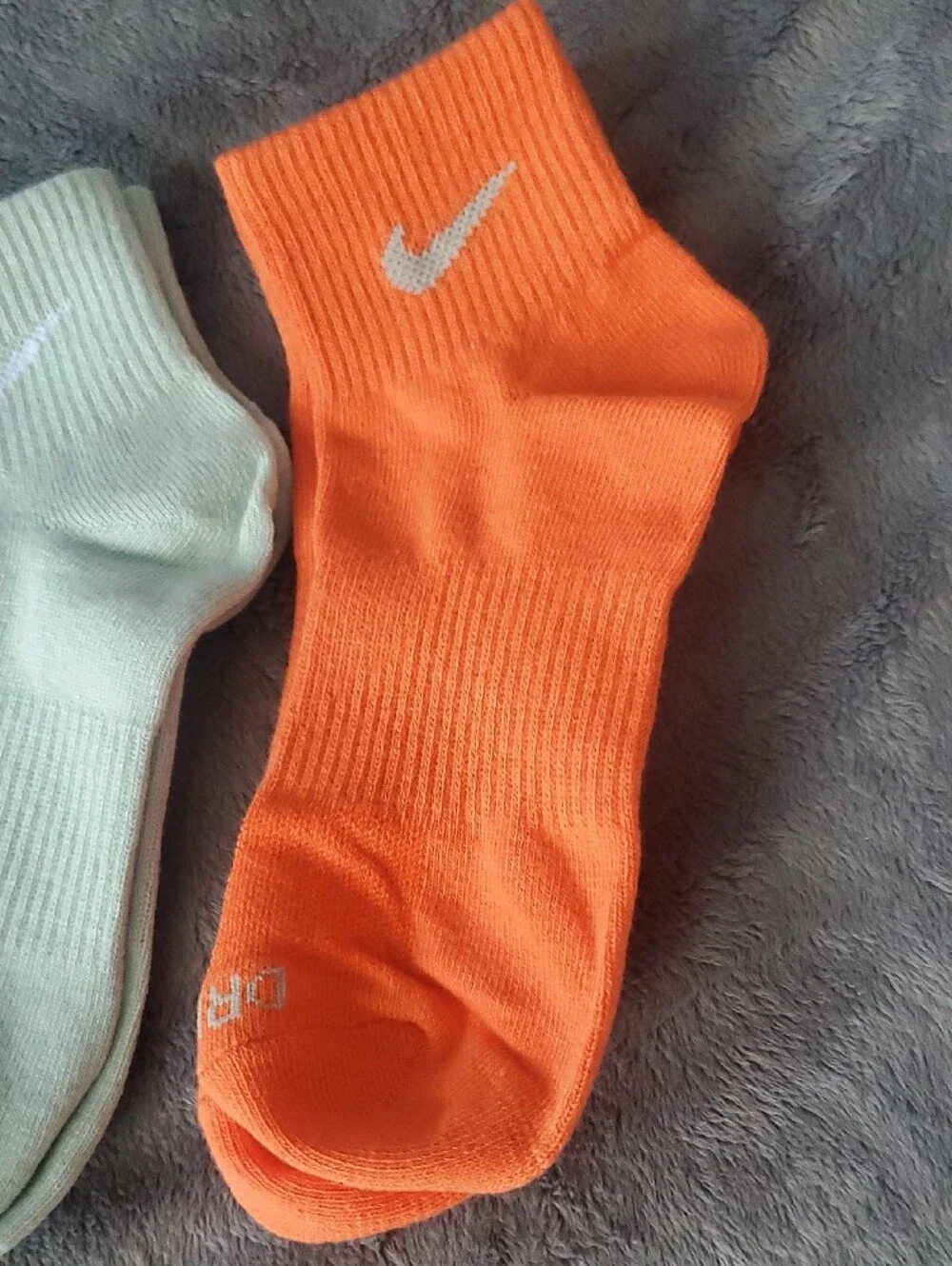 Nike 3-Pack Low-Cut Low-Cushion Athletic Socks — Orange, Light Blue, Mint Green